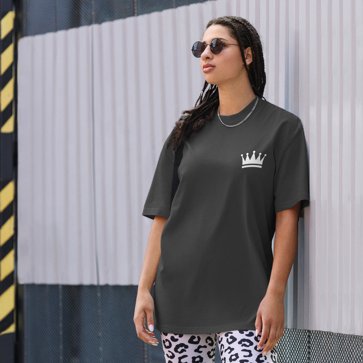 SilverEase Oversized Faded Tee — Faded Black product photo